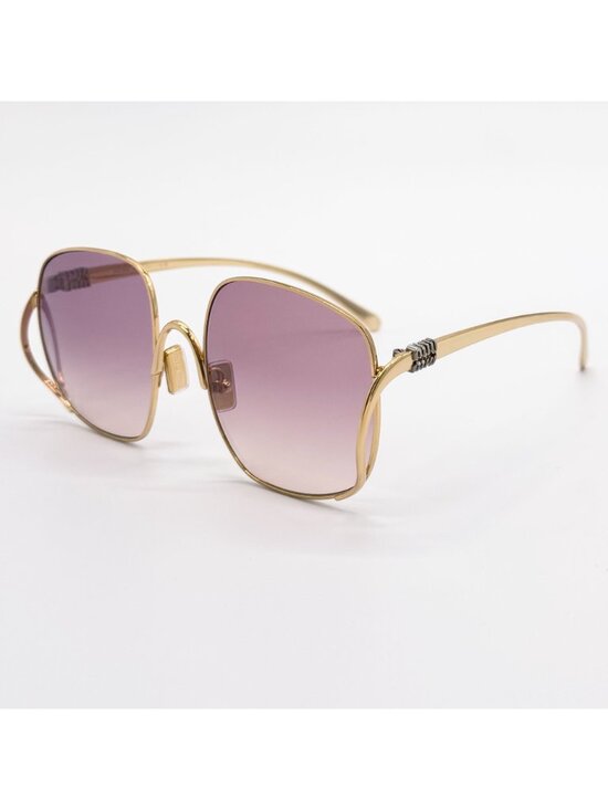 NEW MIU MIU SUNGLASSES MUA57S 5AK40S WOMEN GOLD/PINK MU A57S  display picture 2